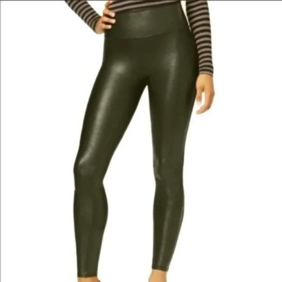 SPANX Faux Leather High Waisted Leggings Black Size S - Picture 8 of 12